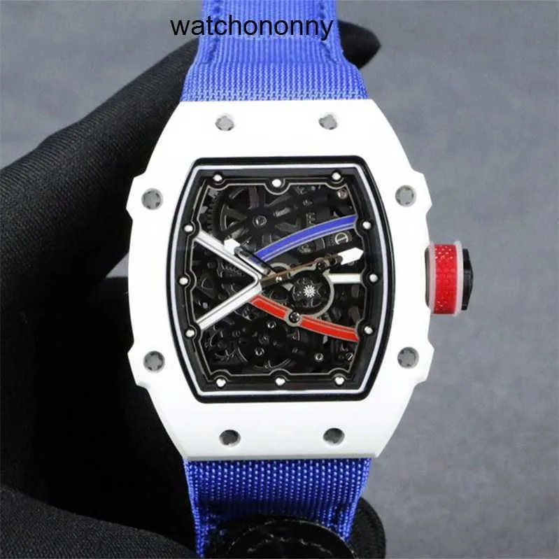 Designer Ri Mlies Luxury Watchs Quality Watch Factory Diving TPT COBOL FIBER MEKANISK Vattentät lysande automatisk handledstitanmän