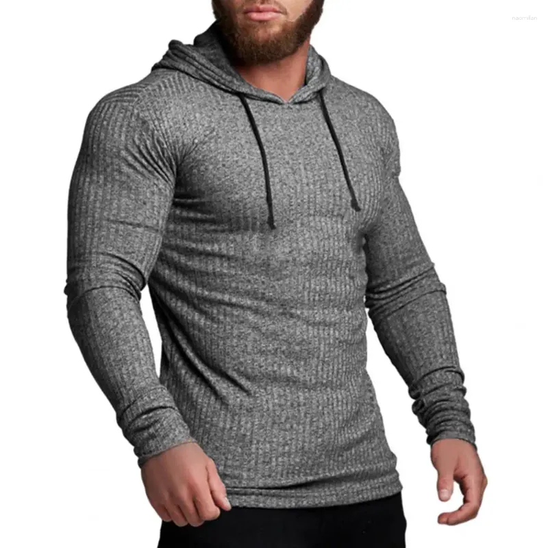 Erkek Sweaters Eğitimi Dip Tuvey Giyim Erkekler Spor T-Shirt Şık Şık İnce Fit Kapşonlu Uzun Kollu Külot Salyaçlar İçin Üstler