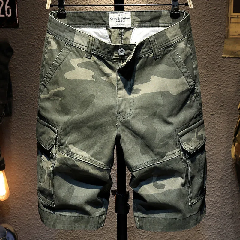 Herren Shorts Sommer Cargo Shorts Herren Camouflage Camo Casual Cotton Multi-Pocket Baggy Bermuda Streetwear HipHop Military Tactical Shorts X100 230428