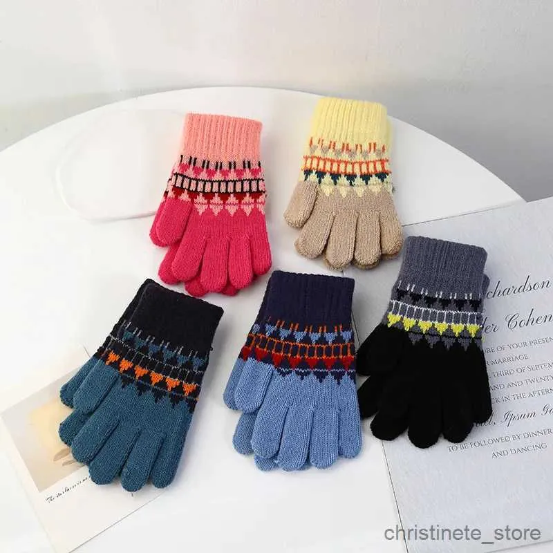 Mitaines pour enfants 5-12 ans Gants pour enfants Mitaines à doigts complets pour enfants Gants d'hiver chauds Mitaines pour enfants Cadeau de Noël