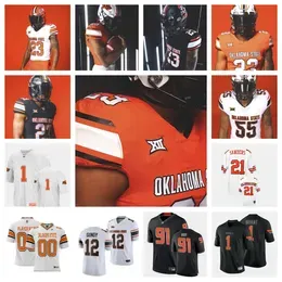 Oklahoma State Cowboys Football Jersey 67 Cole Birmingham 4 Nickolas Martin 2 Korie Black 88 Landon Dean 24 De`kelvion Beamon 81 Camron Heard 91 Jaedon Foreman