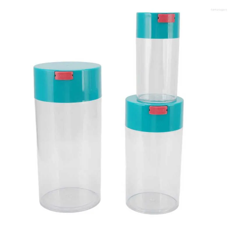 Storage Bottles Clear Airtight Bottle Jar 2100ml 1100ml 400ml Vacuum Can Plastic Transparent Design Shatterproof Toxic Free For Coffee