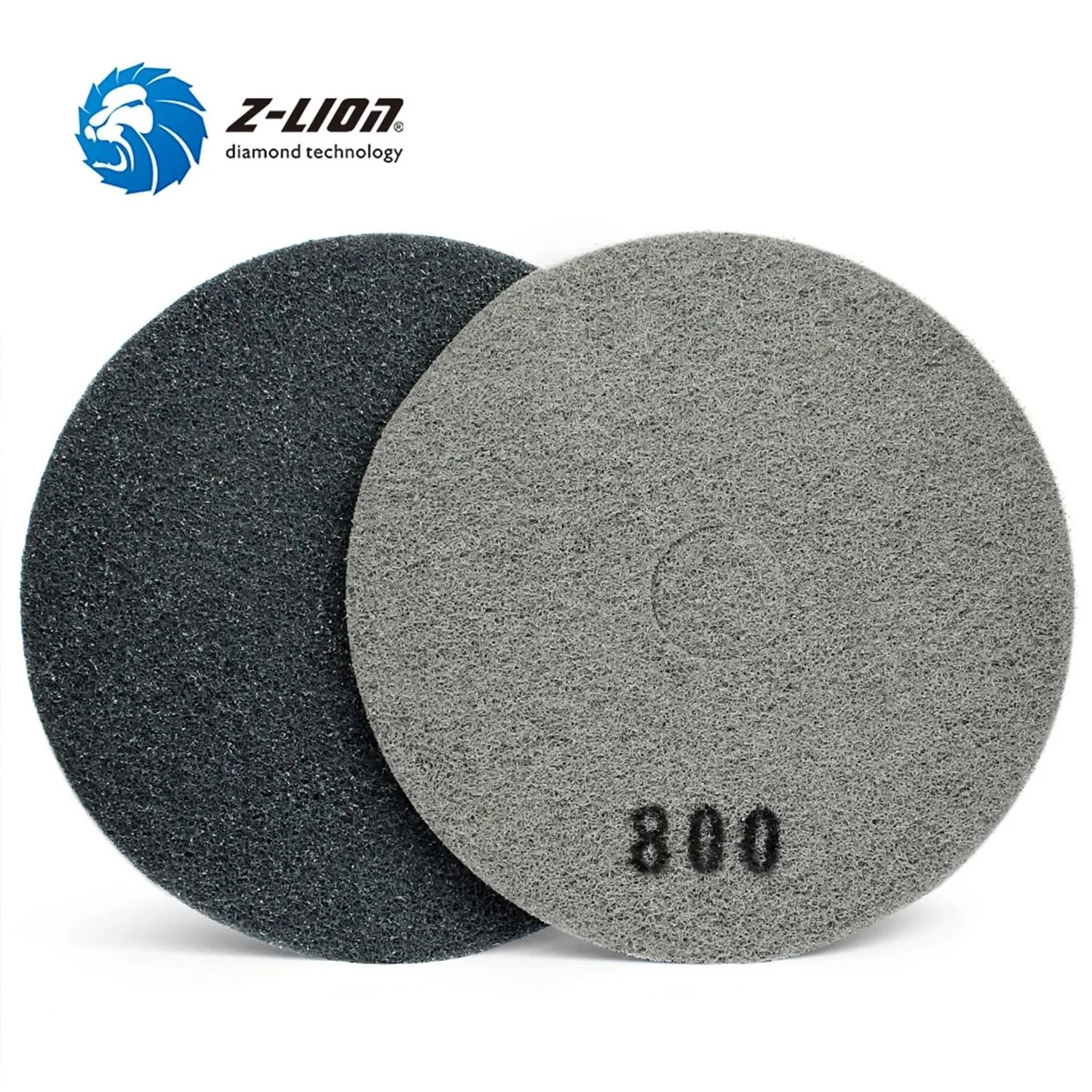 Polijstpads ZLION 17" Sponge Polishing Pad Diamond Polishing Wheel for Concrete Marble Stone Floor Cleaning Spongy Fiber Fine Grinding pad