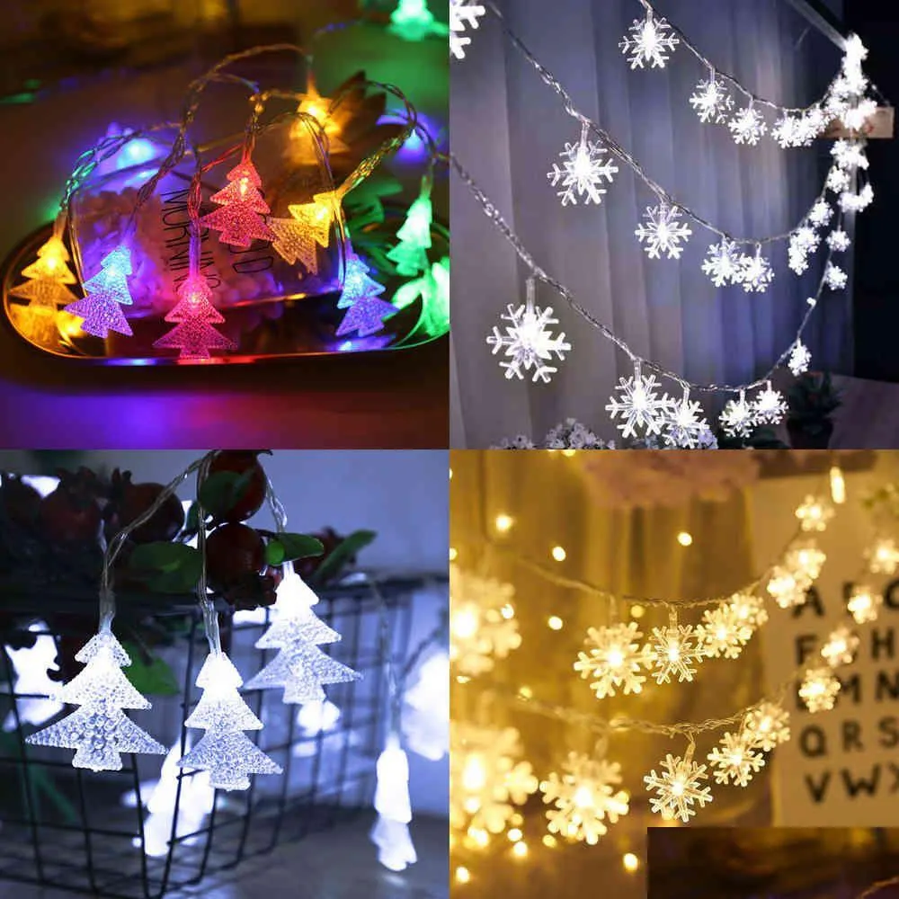 Party Decoration Ball Led Light Merry Christmas Tree For Home Ornament Navidad Xmas Gift Happy Year 2021 Kerst Y0720 Drop Delivery G Dhw72