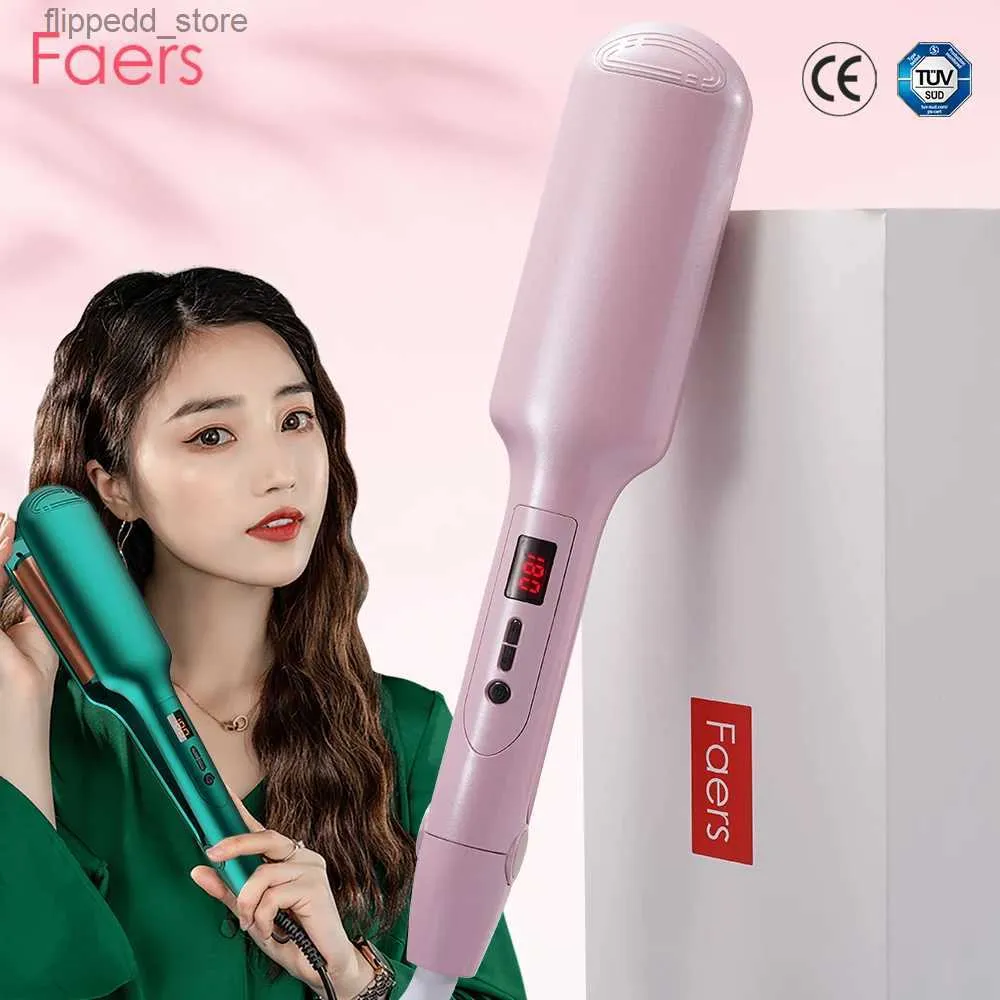 Curling Irons Negative Ion Electrical Hair Curler LED Control Ceramic Splint Hair Care Hair Fluffy Waver Fast Curling Rolls Styling Tools Q231128