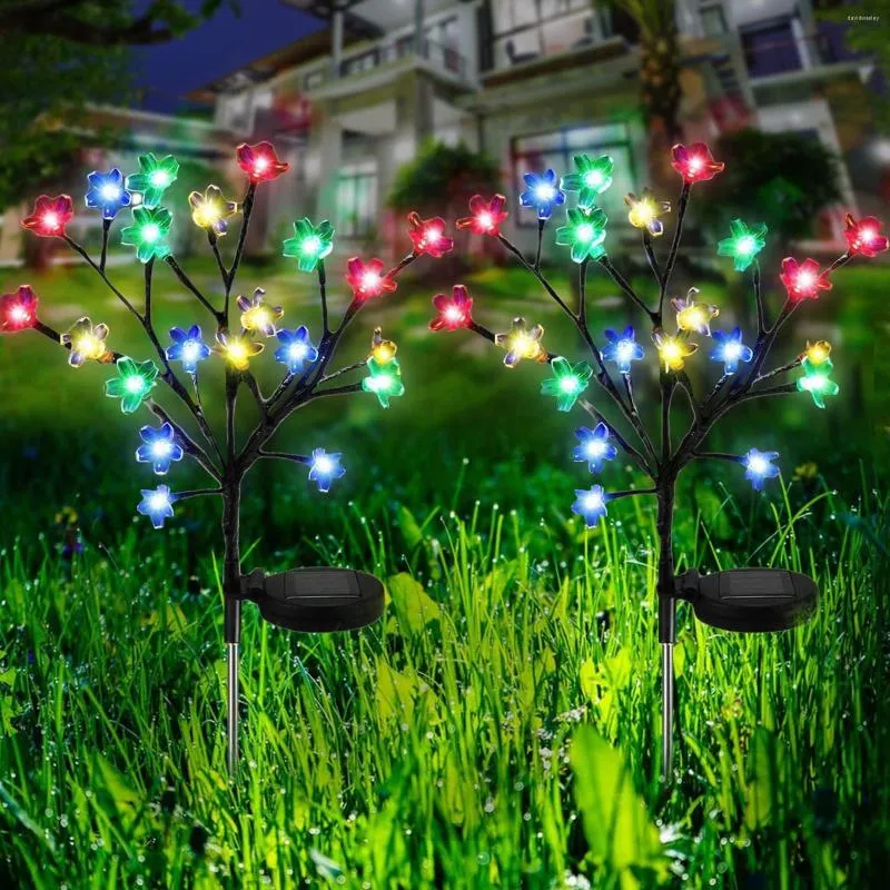 Solar Garden Firework Firefly Lights Outdoor Waterproof LED Yard Christmas Decoration Lawn And Ground Plug