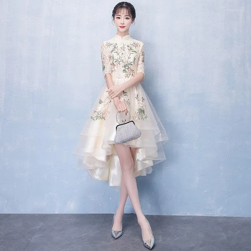 Abbigliamento etnico Moda Festa di nozze Cheongsam Abito da sera orientale Stile cinese Donna Elegante Qipao Sexy Mini abito Retro Vestido S-3XL
