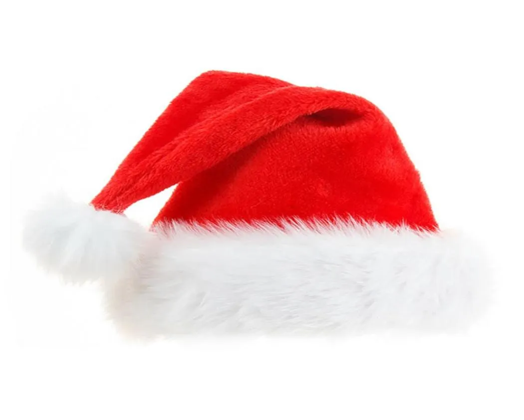 Chapeaux de père noël de noël, casquette rouge et blanche, chapeaux de fête pour Costume de père noël, décoration de noël pour enfants et adultes a579918103