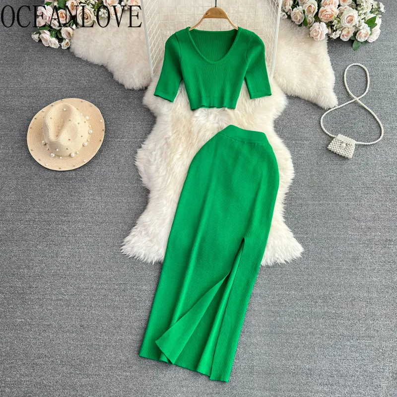 2024Solid 2-Piece Knitting Dress, Korean Style Spring-Summer Sexy Skirt Sets for Women from Dhgate Two Piece Dress - price 67.22 2024Solid 2-Piece Knitting Dress, Korean Style Spring-Summer Sexy Skirt Sets for Women from Dhgate Two Piece Dress - price 67.22