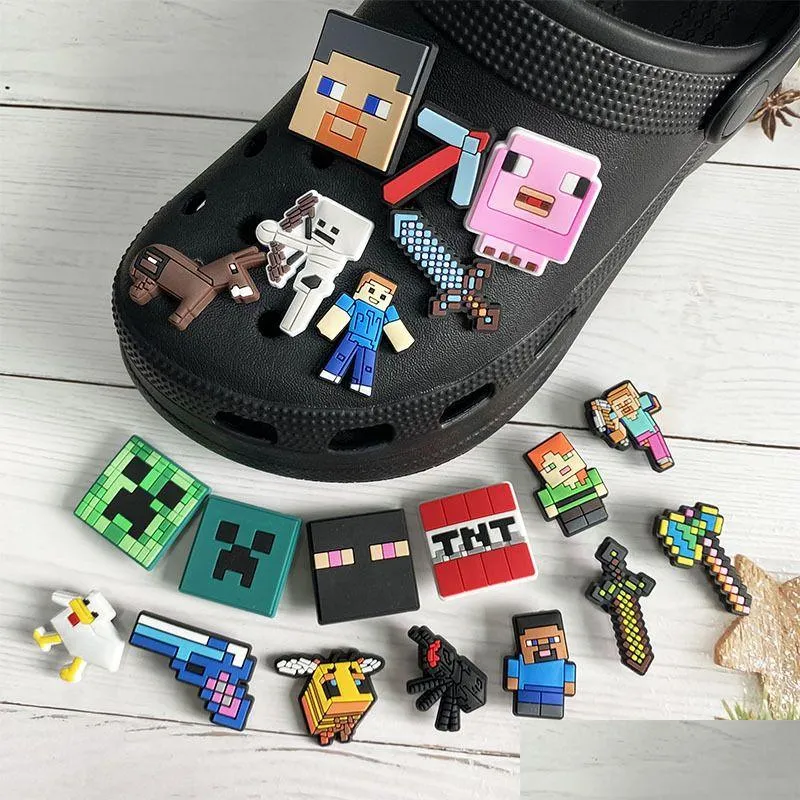 Cartoon Accessories Anime Charms Wholesale Childhood Memories Popular Games Boy Toys Funny Gift Shoe Pvc Decoration Buckle Soft Rubber Dhsxj