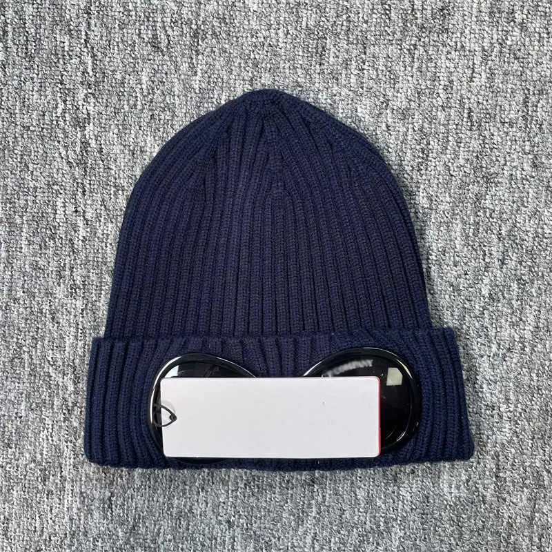 CP Duas lentes óculos Goggles Gorros Men triconizam chapéus Caps Caps ao ar livre Mulheres uniesex Beanie de inverno Black Cinza Cinza Gorros Company 2023 Inverno 5057