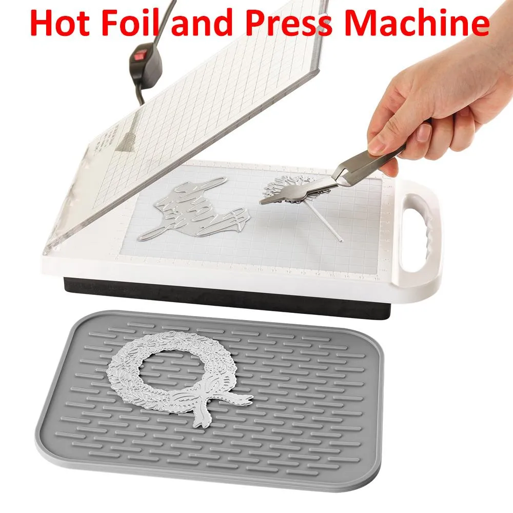 Stamping Hot Stamping Foil Machine Card Making Craft US UK EU -plug papier Lederen stof Embossing Vinyl Film Transfer Folie Press Machine