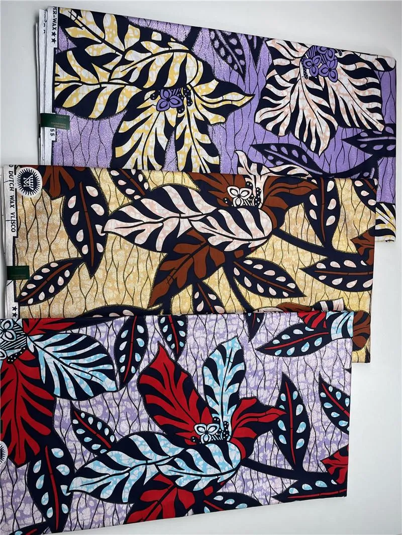 Fabric Wholesale Prices 2022 New Hot Sell African Wax Fabric Ankara Wax Prints Fabric Ghana Guaranteed Veritable Wax 6 Yards 1052