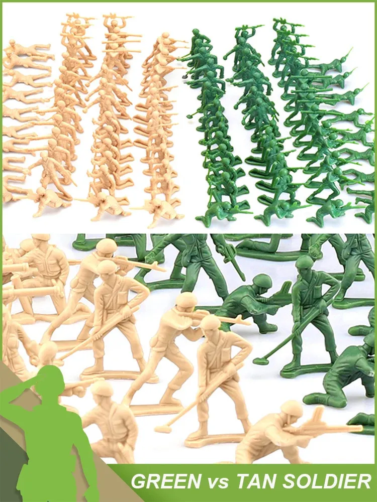 Action Toy Figures ViiKONDO Army Men Toy Soldier Military Playset Epic WWII US German Battle Cowboy Indian Action Figure Model Civil War Boy's Gift 231128