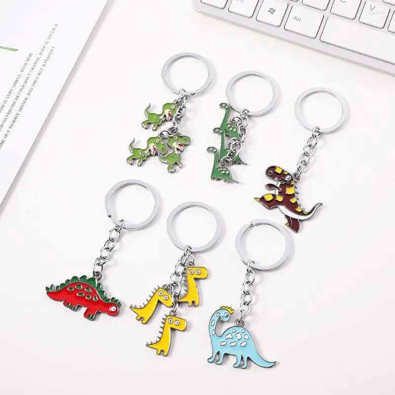 Keychains schattige dinosaurus sleutelhangers Key Chain For Women Bag charme ring hanger geschenken sieraden kinderen cadeau