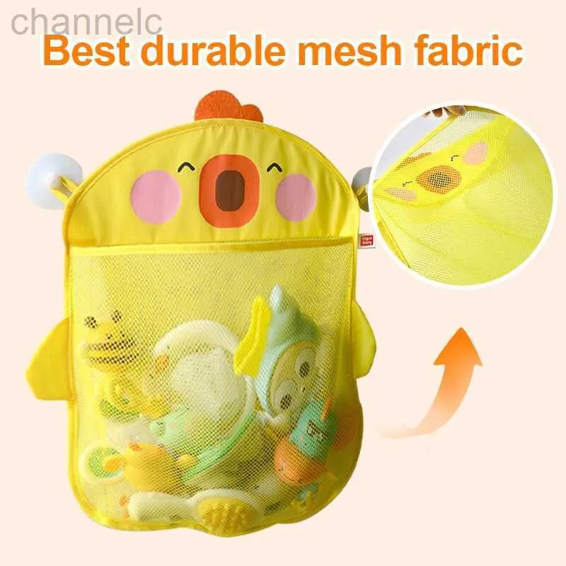 Bath Toys Cute Duck Cartoon Extra Durable Washable Mesh Room Storage Holder för barn Födelsedagspresent