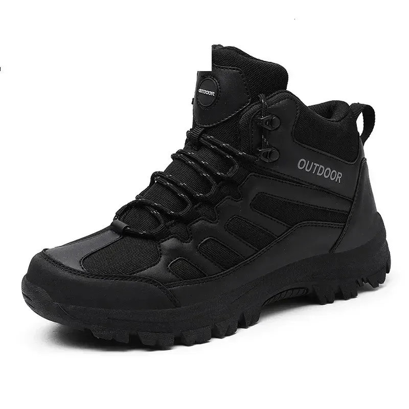 Stivali Stivaletti militari da uomo in pelle da esterno US Army Caccia Trekking Stivali da combattimento tattici per uomo Scarpe da lavoro Nero Taglia 39-49 Bot 231128