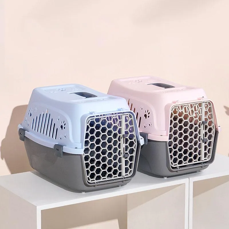 Träger Cat Airline Carrier Atmungsaktive Haustier-Hunde-Outdoor-Box Von der Fluggesellschaft zugelassene Katzentasche Tragetasche Hundetragetaschen für kleine Hunde