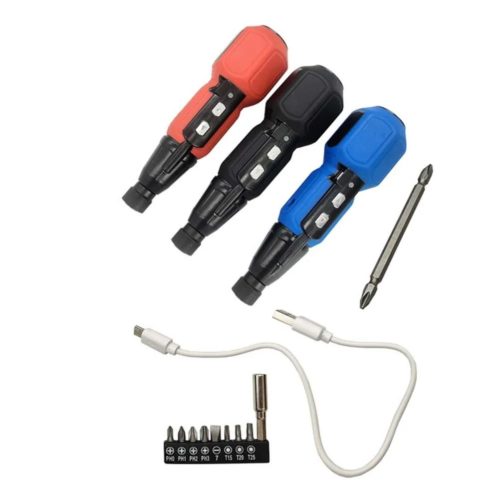 Multifunction Electric Screwdriver USB Rechargable DIY Cordless Repair Kit Drill Kit Power Screwdriver for Furniture Assembly