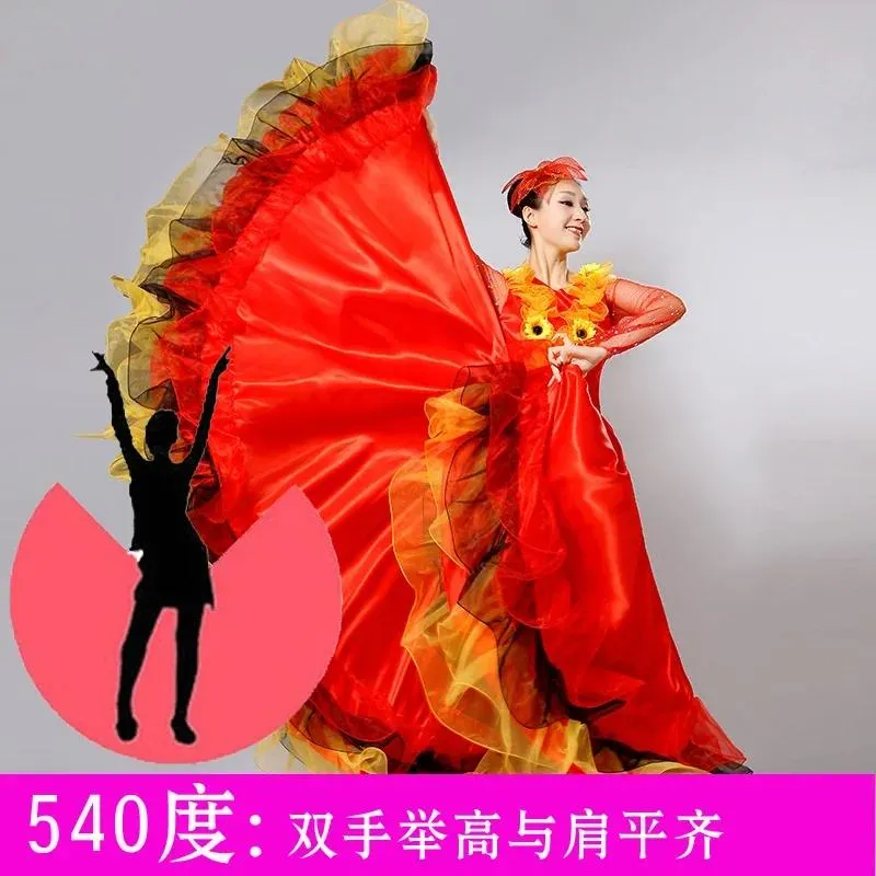 Spanish Flamenco Dance Dress For Women 360 720 Degree Performance  Bullfighting Costume With Swing Flamenco Skirt And Faldas Flamencas Mujer  From Beverlery, $33.93