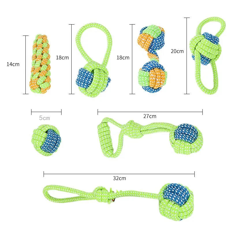 Large Small Dogs Toy Interactive Cotton Rope Mini Ball for Dog Cat Accessories Toothbrush Chew Supplies