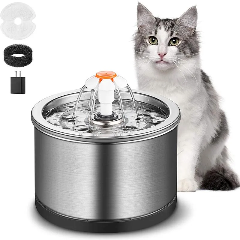 Supplies Automatic Cat Water Fountain with Faucet Sensor Drinking Fountain for Cats LED Drinker for Dog Pet Water Dispenser Cats Feeders