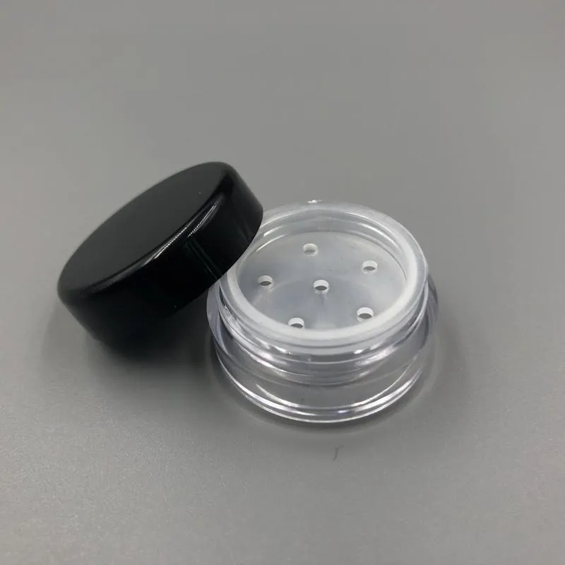 1g Container Clear Plastic Powder Puff Container Case With Sifter Lids 1G/1ML ...