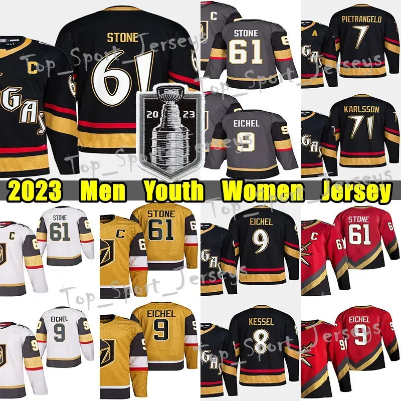 Vegas-Golden-Knights 2023 Stanley Final 61 Mark Stone Reverse Retro Hockey Jersey 9 Jack Eichel 8 Phil Kessel Alex Pietrangelo William