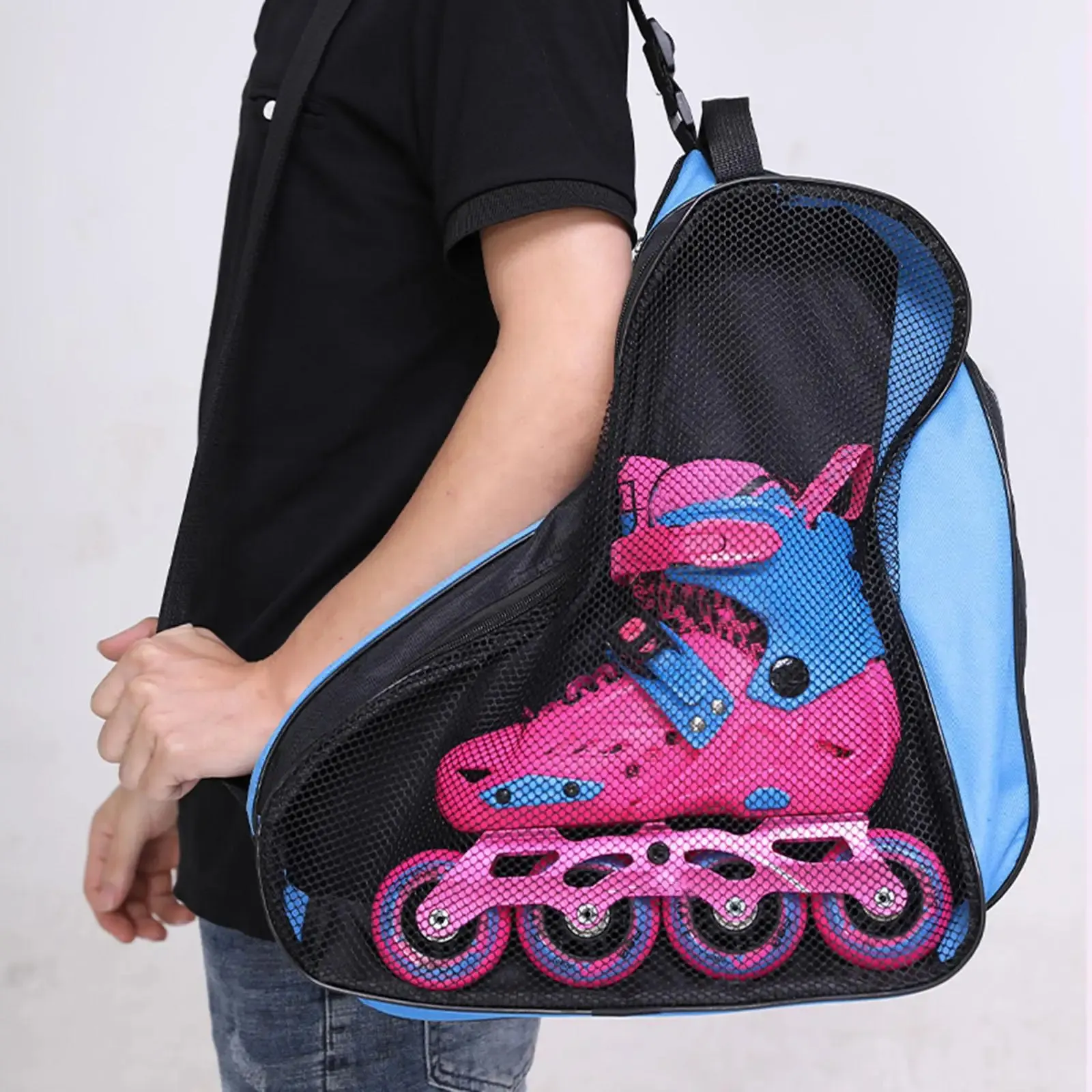 Roller Skate Bag 3-Layer Skate Carrier for Inline, Ice Skates