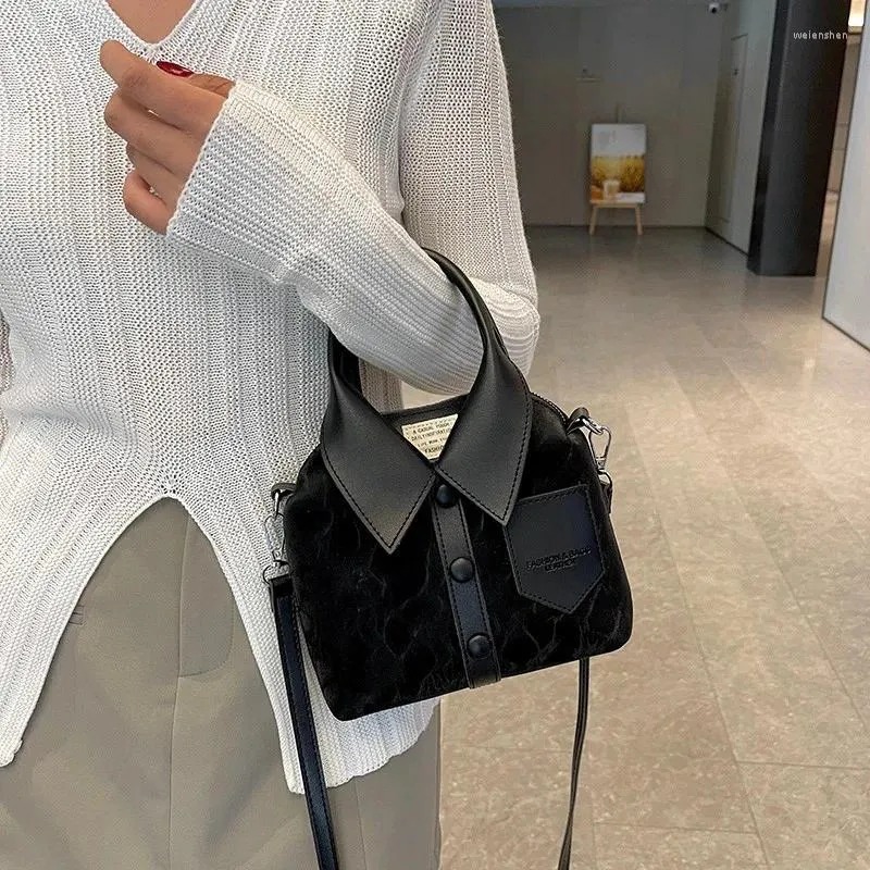 Duffel Bags Small And Personalized Design Handbag For Korean Women's Fashion Versatile Simple Casual Shirt Bag Single Shoulder Crossbody