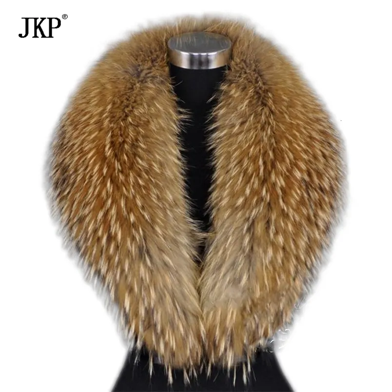 Scarves Winter Natural Raccoon Fur Scarves Warm Raccoon Fur Collar For Women High Quality Shawls and Scarves 231127