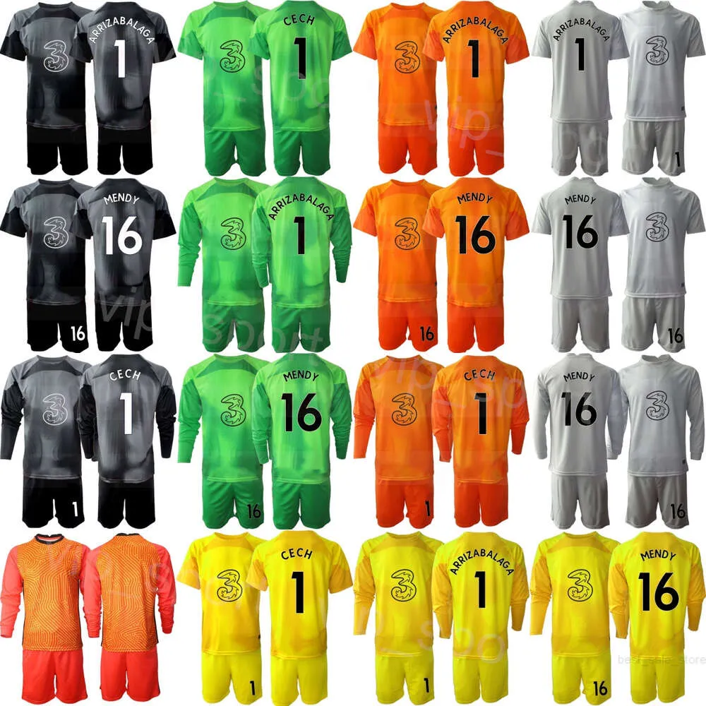 Club Team 22/23 Mens Soccer GK Thibaut Courtois Jersey Set målvakt Långärmad Robert Sanchez 28 Djordje Petrovic 1 Kepa Arrizabalaga Football Shirt Kits Qieerxi