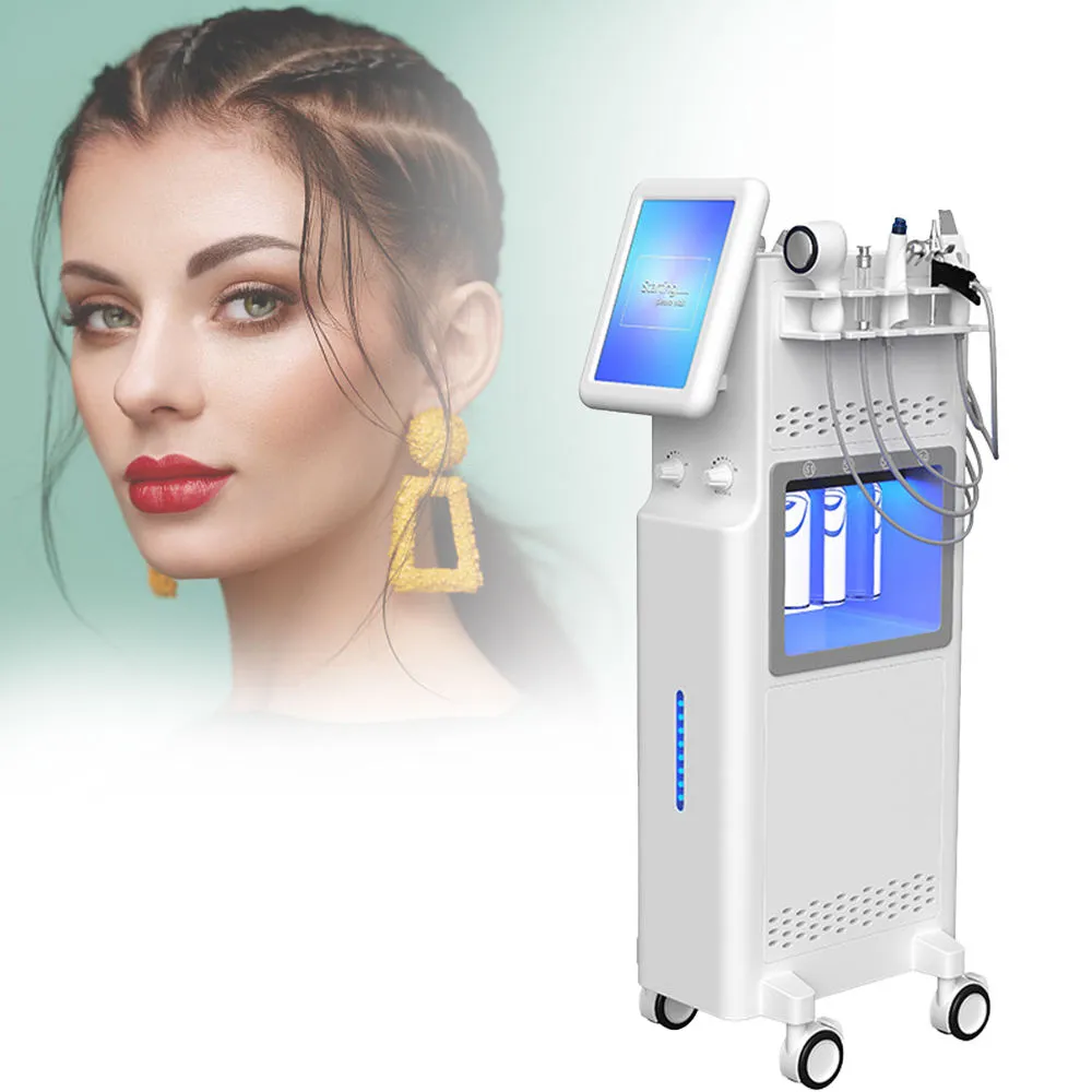 Hydro Oxygen Jet Aqua Dermabrasion Ansiktsmaskin Vatten Microdermabrasion Anti Aging Skin Rejuvenation Wrinkle Remover RF Fraktionell hudvård Skönhetsutrustning