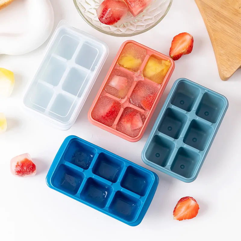 Frozen ice cube artifact ice mold household silicone ice lattice with lid refrigerator ice box Xiaoice block box ice pack