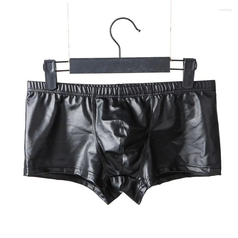 Underpants Sexy Mens Bokers Boxer PU Shorts Pantaloni maschi MANCHI MASCHI
