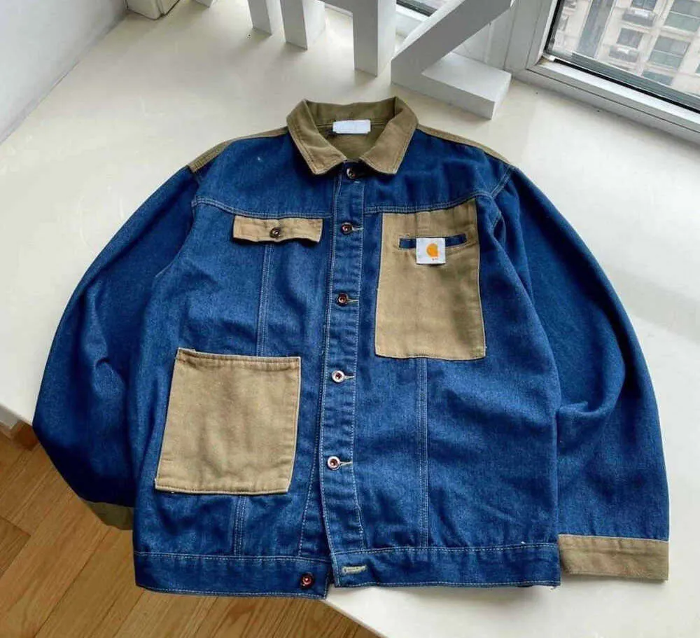 Moda vintage odzież robocza kurtki carhart designer kurtka mężczyźni kobiety damskie płaszcz haft haftowy kurtka Hip Hop Kurtka luźna design 9199ess