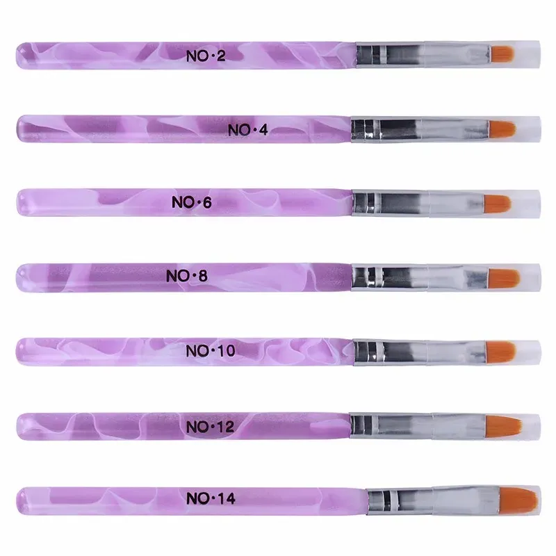 NA024 Acrylic Nail Brush UV Gel 3D Nail Art Brush Pens Nail Polish Painting Drawing Brushes Manicure Tools Set Kit