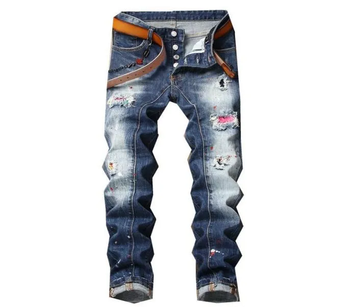 D2 мужские роскошные дизайнерские джинсы джинсовые черные рваные брюки лучшая версия мода с рваными дырками прямые uared2 итальянский бренд bi KRY UAREDs 2s s1723510