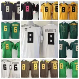 Oregon Ducks football jersey In stock 6 De`Anthony Thomas 8 Marcus Mariota stitched Embroidered jersey women size youth size men size