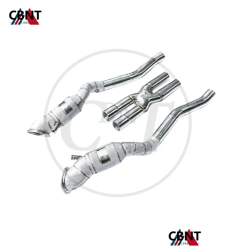 Manifold Parts For F12 6.3L Exhaust System With Catalytic Converter Ss304 Catted/Catless Downpipe Exhaust-Headers Pipe Drop Delivery A Dh0X4