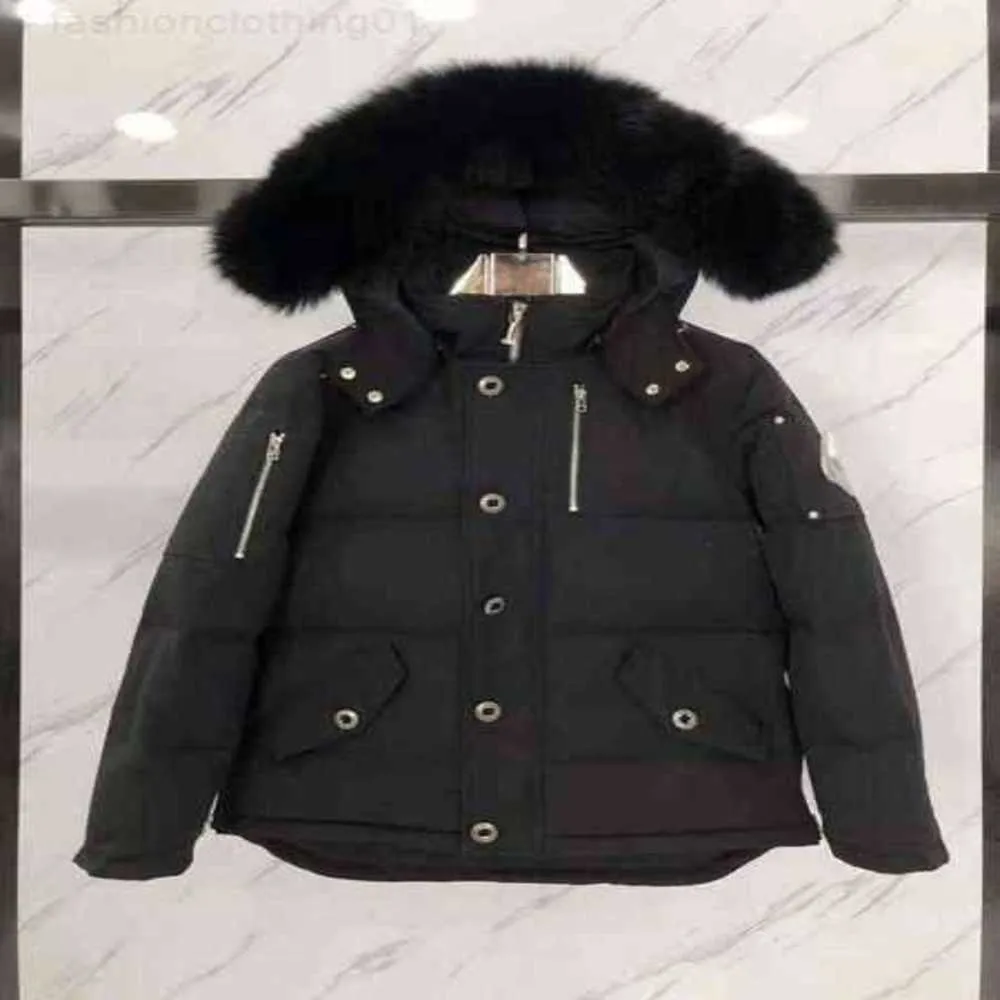 Men's Down & Parkas High Quality Real Fur Mens Canadian Moosen Kncks 3q Parka Goose Jacket Warm Outerdoor Coat Windproof Extreme Weather 689o2q99