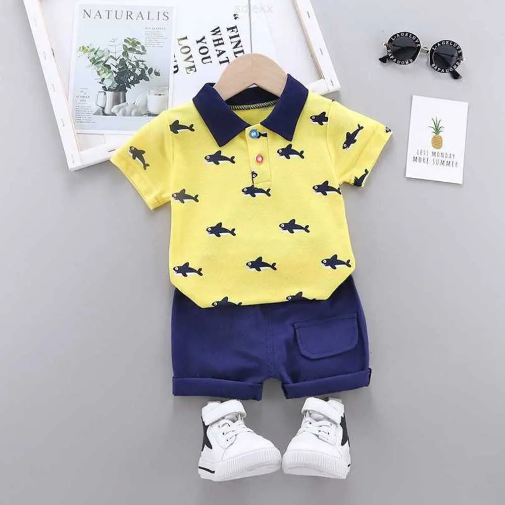 Ensembles de vêtements garçon enfants chemise shorts 2 pièces vêtements bébé garçons t-shirts été