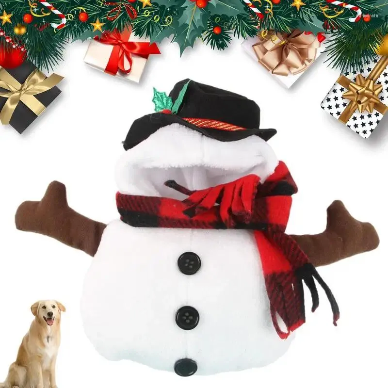 Halsbanden Huisdier Kerstkleding Cosplay Sneeuwpop Hoed Voor Puppy Rode Geruite Kostuums