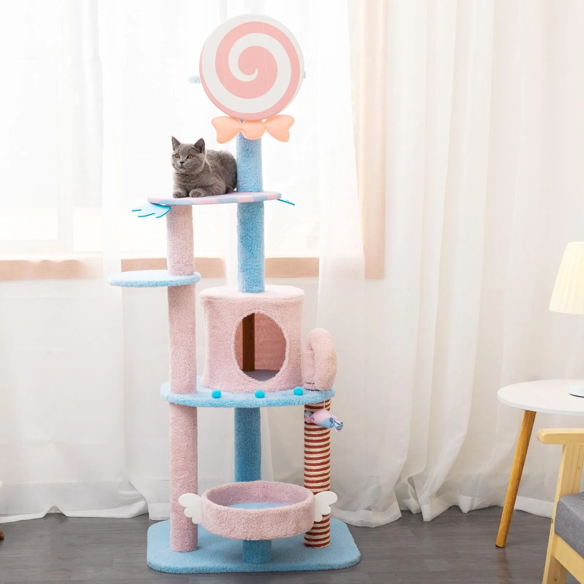 Scratchers Luxury Pet Cat Tree House Condo Furniture MultiLayer Cat Tree Tower Toy Sisal Scratching Post for Cat Climbing Jumping Toys