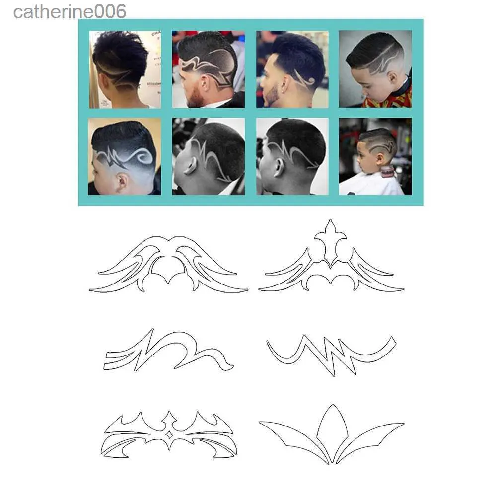 Татуировки Цветные наклейки для рисования 20x60x Триммер для волос Шаблон татуировки Резной раскрасочный узор Трафарет для татуировки Парикмахерский салон Инструмент для укладки волос Товары для тату-салонаL
