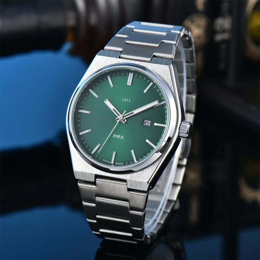 2023 Nytt högkvalitativt toppmärke Tisstx Prx Series 40mm Mens Watch Sapphire Mirror Men Automatisk designer Movement Watches Quartz Man Watchwristes Montre 46