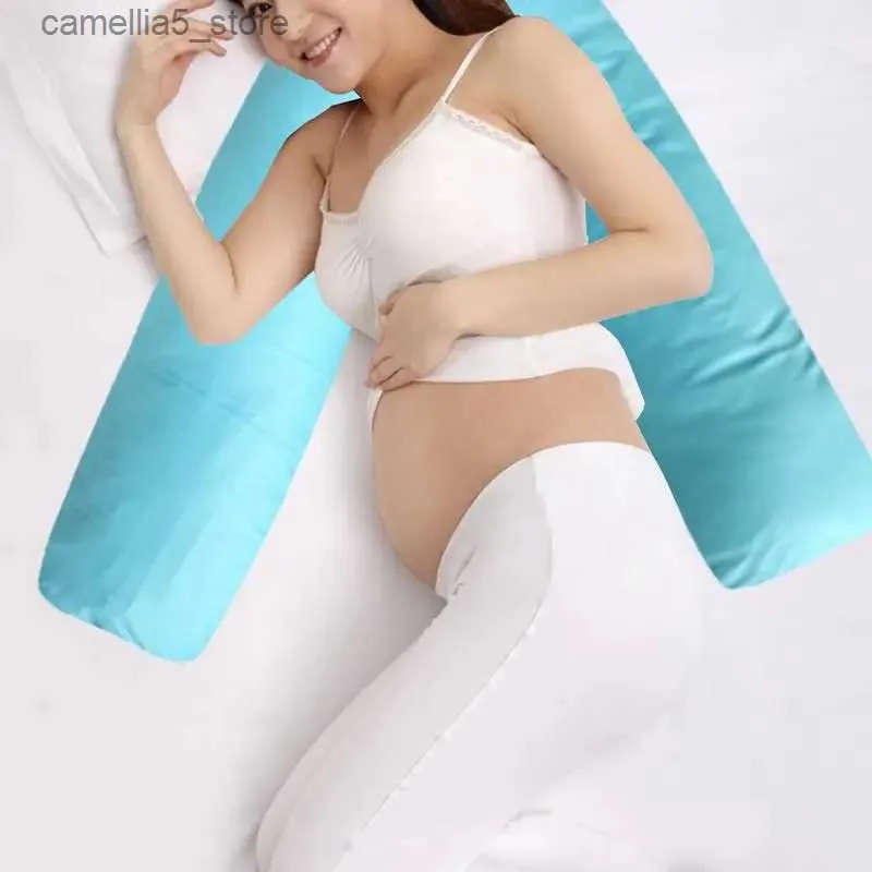 Maternity Pillows Pregnancy Nursing Pillow V Shaped Maternity Sleeping Pillows Multifunctional Lumbar Cushion Comfortable Solid Maternity Pillow