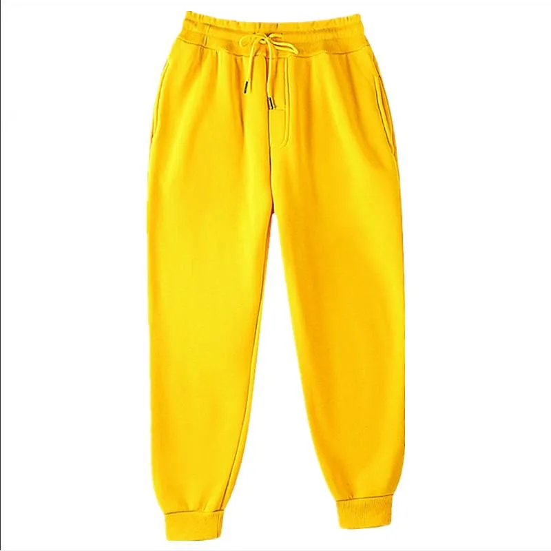 Capris New Joggers Sweatpants男性と女性の弾性ウエストはカジュアルズボンを失う白いベージュピンク黄色のヒップホップメンズスウェットパンツ