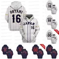 2023 WBC wbc Japan Baseball Jerseys Hoodie World Baseball Classic 11 Yu Darvish 16 Shohei Ohtani 51 Seiya Suzuki Custom Stitched 14 Roki Sasaki Munetaka Murakami