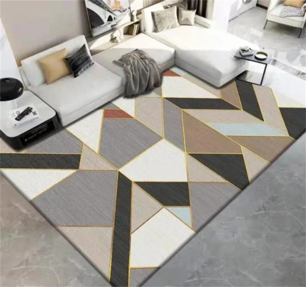 Mattor Square Trend 2022 Senaste borddekor Mat Velvet Matta Soft Geometric Carpet Anpassningsbar hem SOFA Living Room7810482